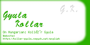 gyula kollar business card
